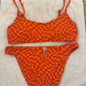 Grey Bandit Orange Bikini Set